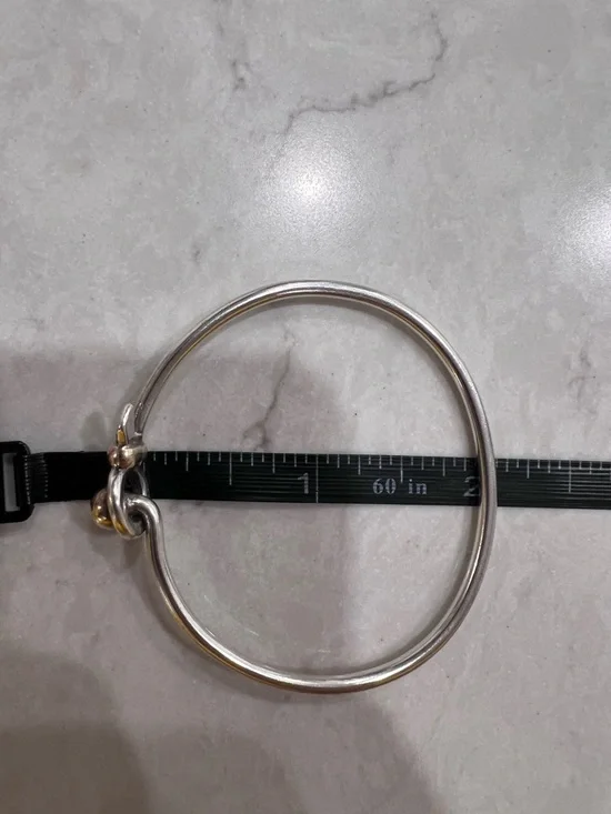 Eden Hand Arts two tone silver and 14k fish bracelet - Picture 13 of 14